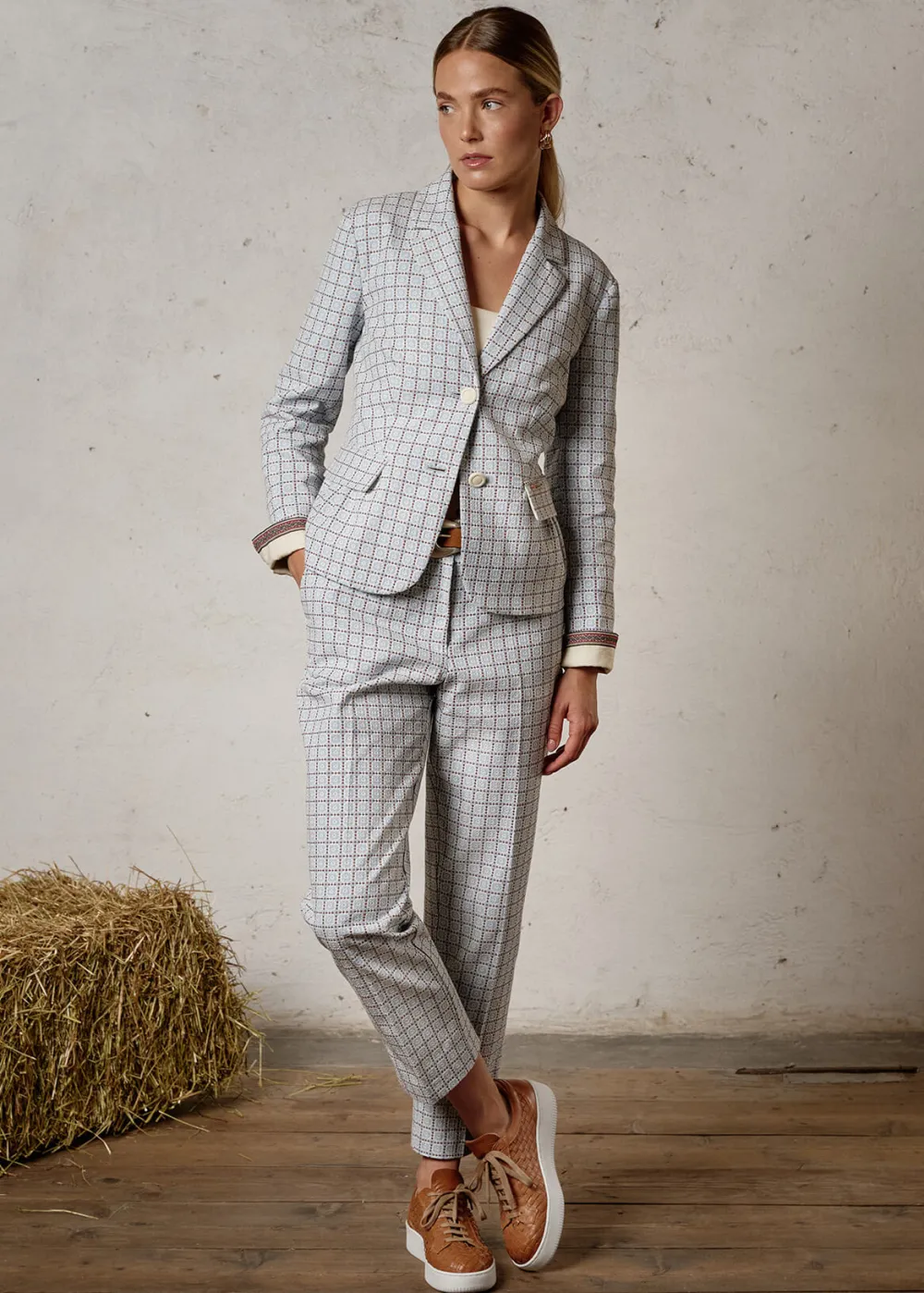 Damen Luis Trenker Baumwolljacquard-Hose Im Cigarette Cut Luleonelle