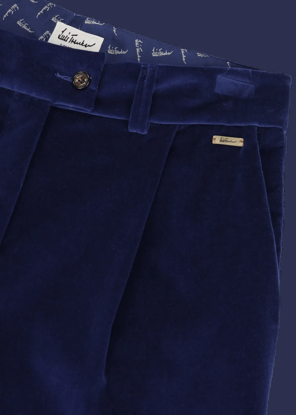 Damen Luis Trenker Bundfaltenhose Aus Samt Luxara