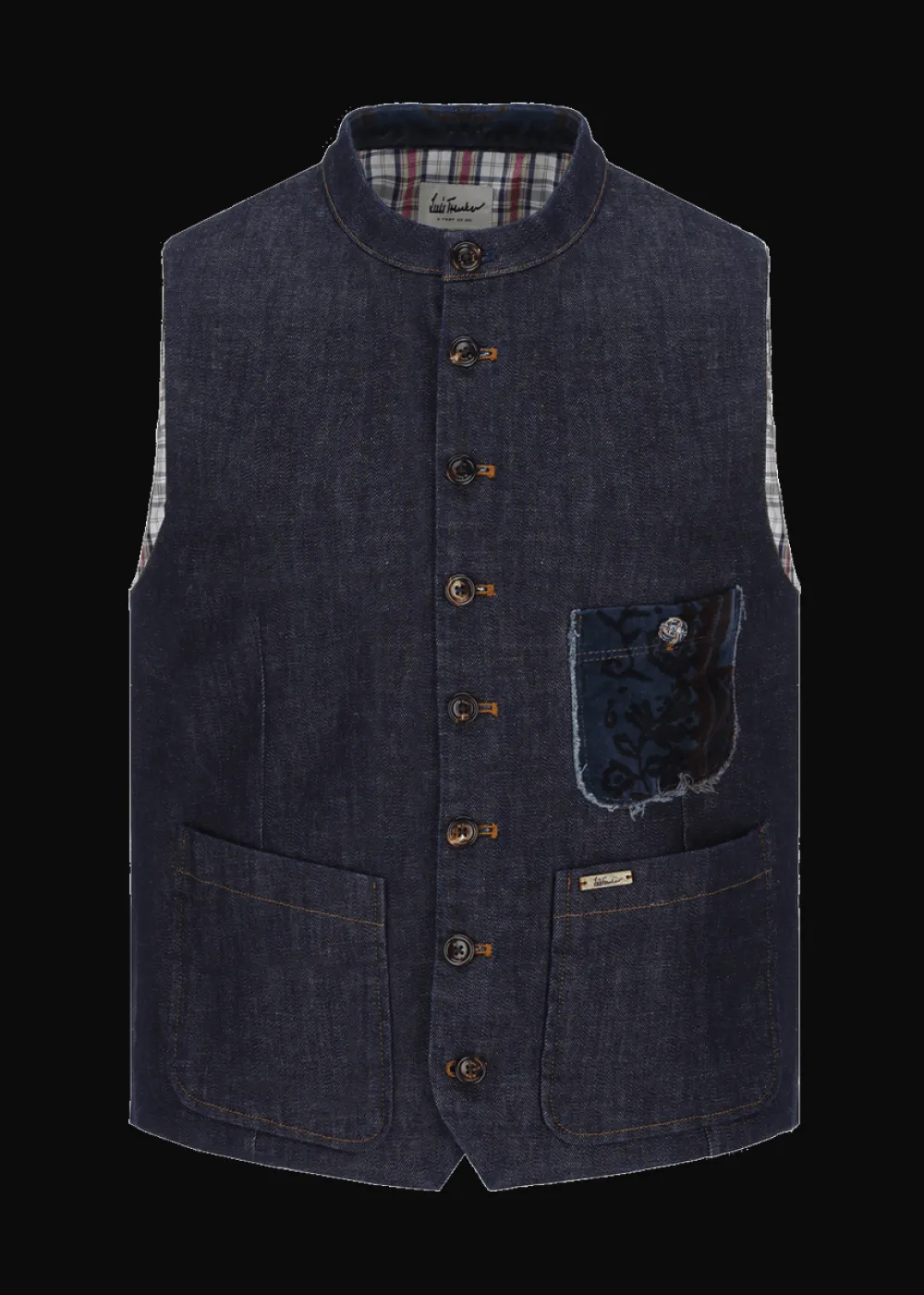 Herren Luis Trenker Denim-Weste Lusavio