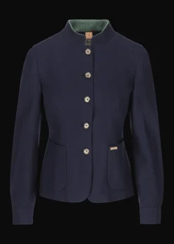 Damen Luis Trenker Flanellblazer Mit Stehkragen Luviola