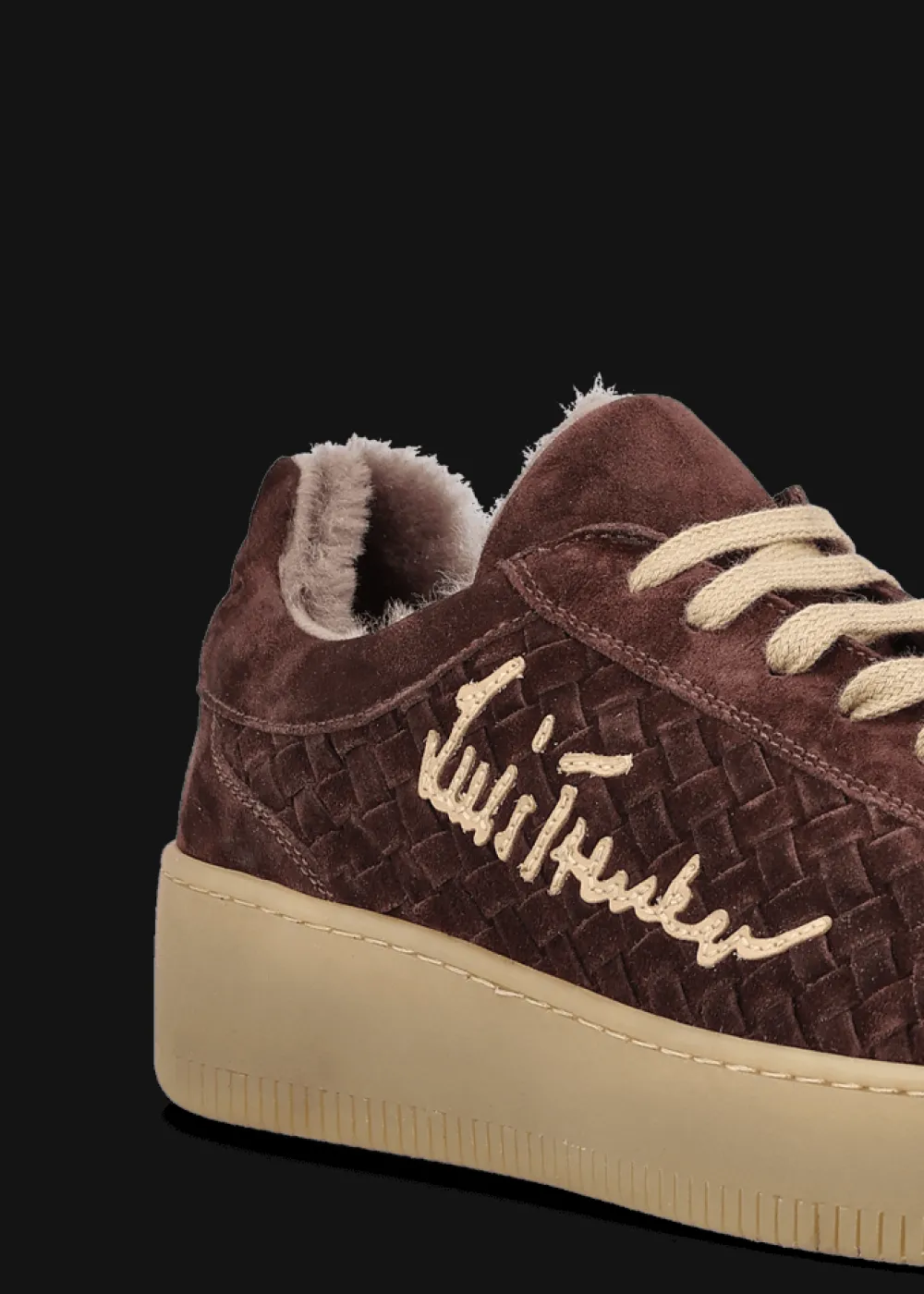 Damen Luis Trenker Geflochtener Wildleder-Sneaker Lupintras