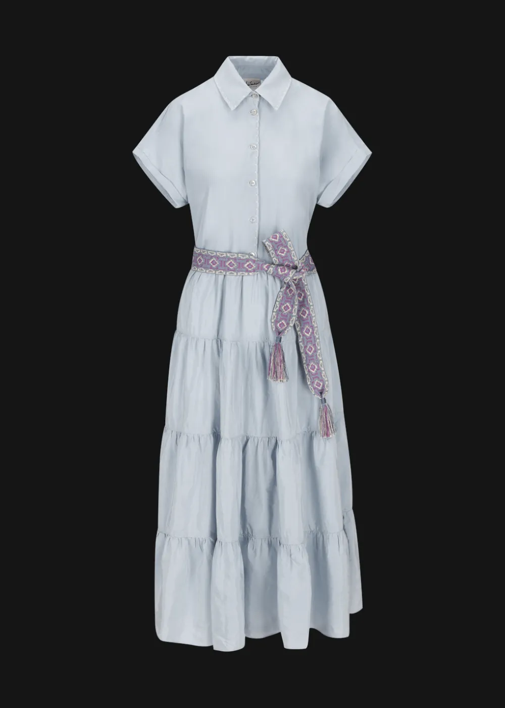 Damen Luis Trenker Hemdblusenkleid Mit Volants Lucinzia