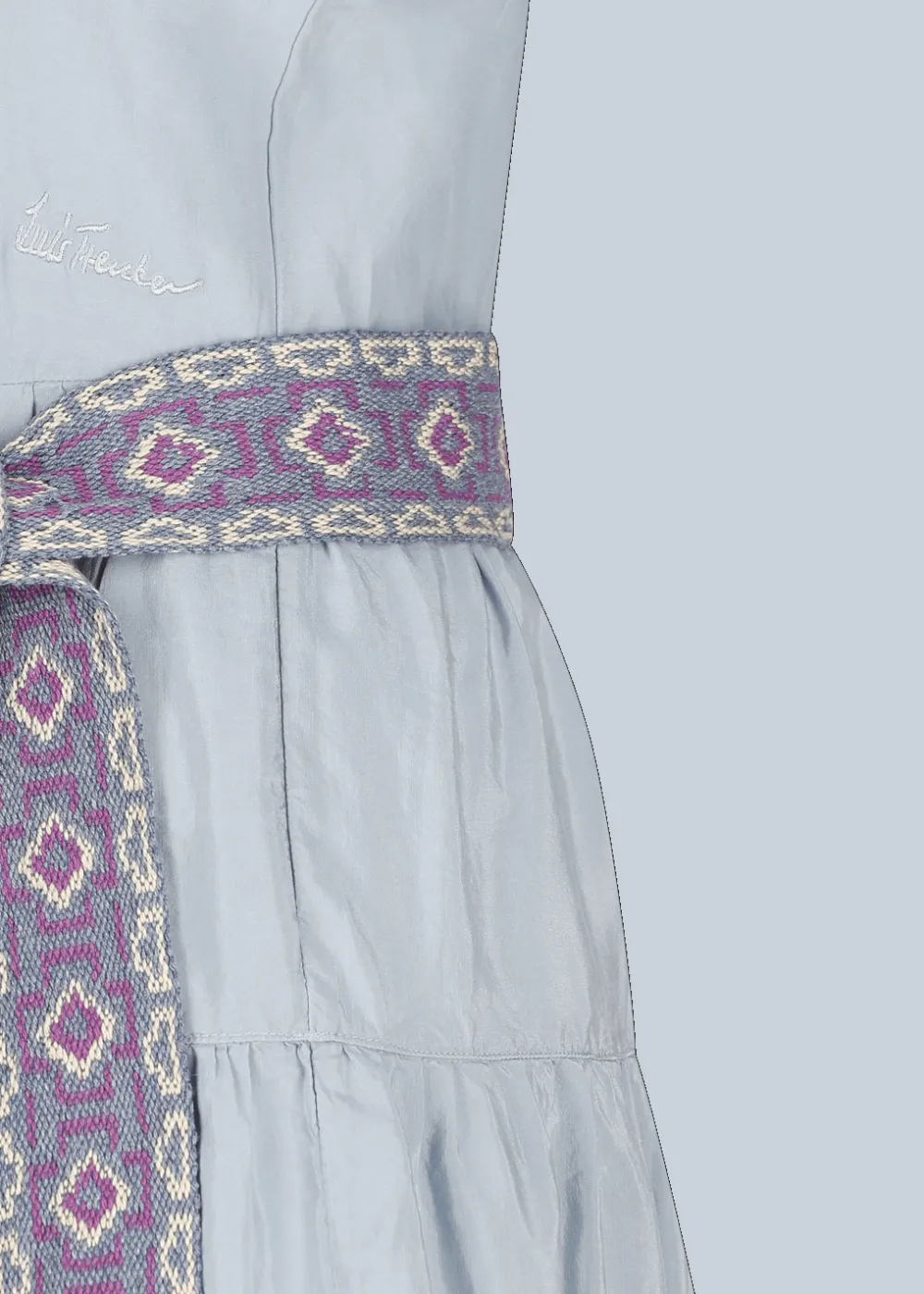 Damen Luis Trenker Hemdblusenkleid Mit Volants Lucinzia