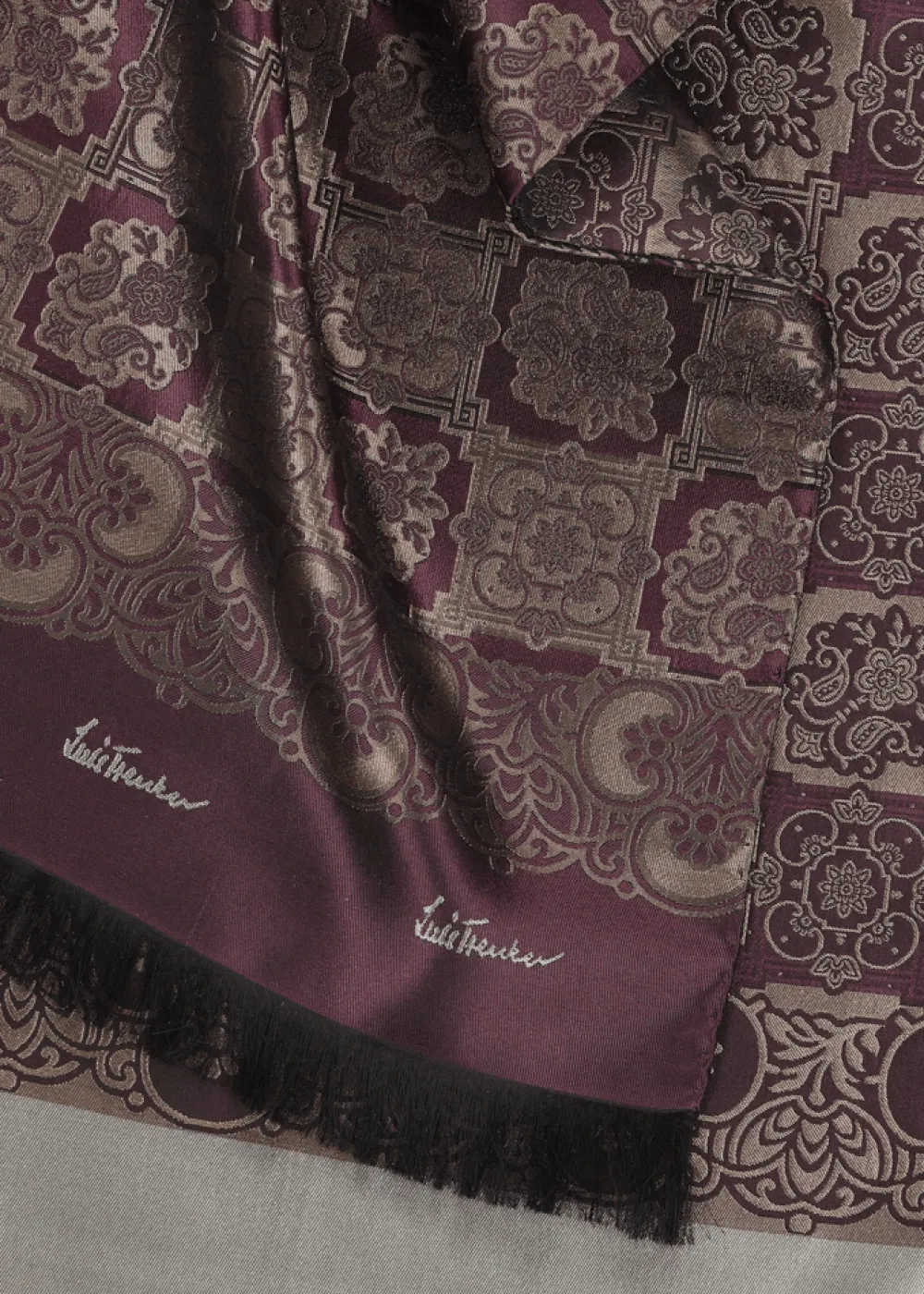 Damen/Herren Luis Trenker Jacquard-Seidenschal Lufranzi
