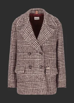 Damen Luis Trenker Mantel Mit Prince Of Wales Muster Lumarta