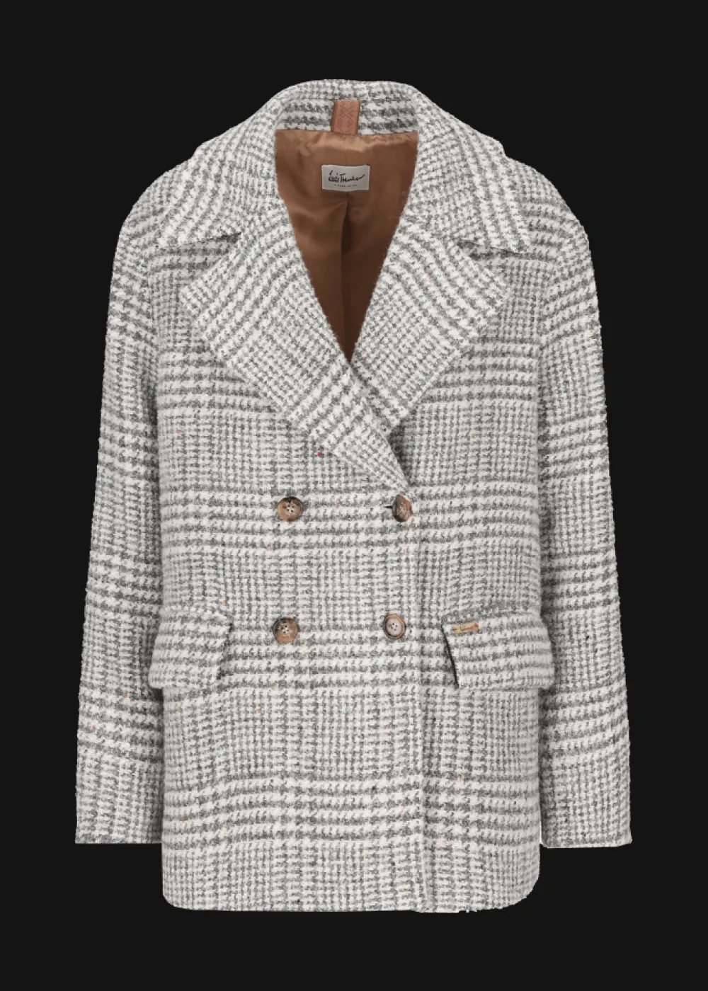Damen Luis Trenker Mantel Mit Prince Of Wales Muster Lumarta