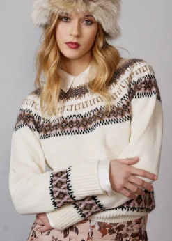 Damen Luis Trenker Norweger-Pullover Luwinona