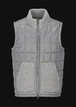 Herren Luis Trenker Nylon-Weste Mit Strickkragen Lugus