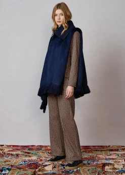 Damen Luis Trenker Poncho Mit Fransen Lupiera