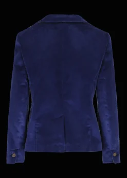 Damen Luis Trenker Samt-Blazer Mit Reverskragen Luramea