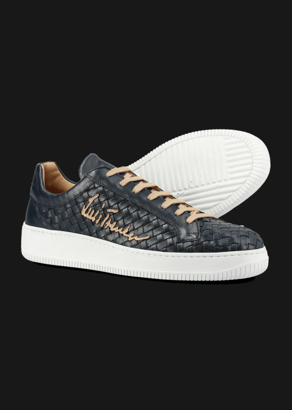 Herren Luis Trenker Sneaker Aus Geflochtenem Leder Lupintros