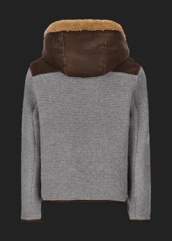 Herren Luis Trenker Strickjacke Mit Ledervorderteil Luwallace