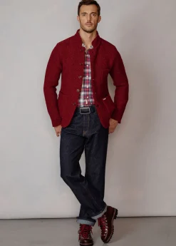 Herren Luis Trenker Strickjacke Mit Stehkragen Luwainer