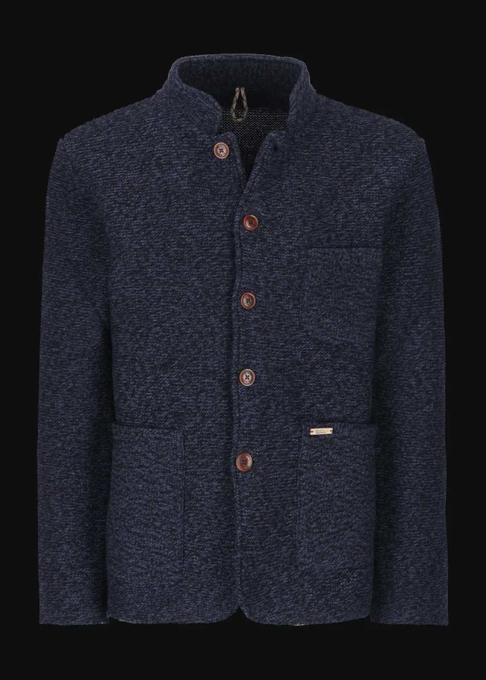 Herren Luis Trenker Strickjacke Mit Stehkragen Luwainer