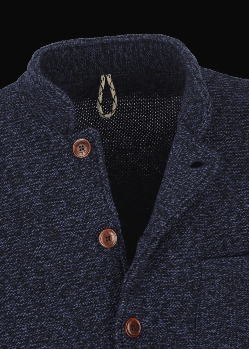 Herren Luis Trenker Strickjacke Mit Stehkragen Luwainer