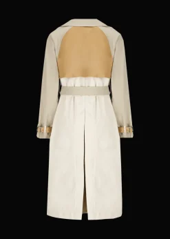 Damen Luis Trenker Trenchcoat Mit Lederdetails Ludamiana