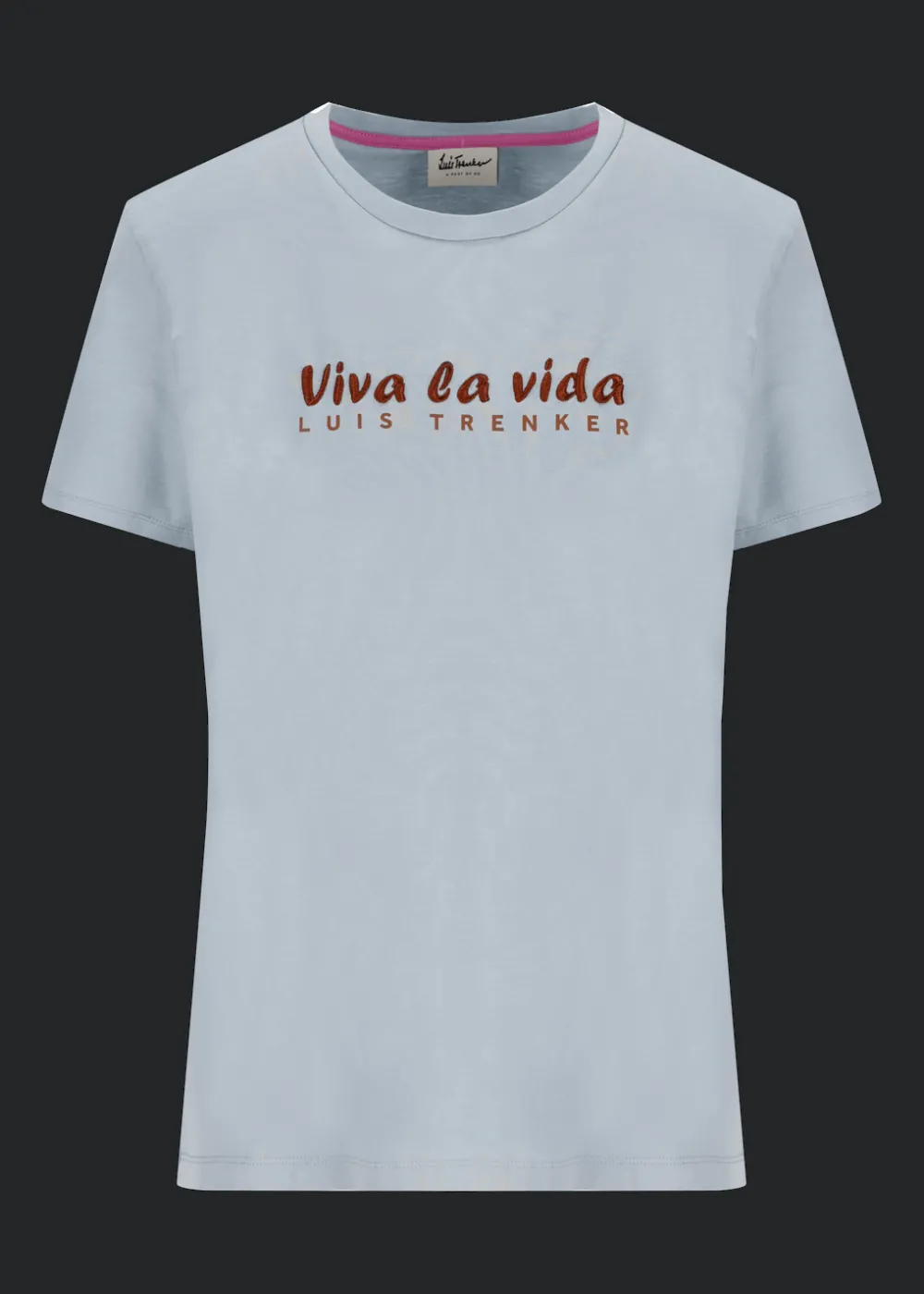 Damen Luis Trenker T-Shirt Mit Gesticktem Slogan Viva La Vida