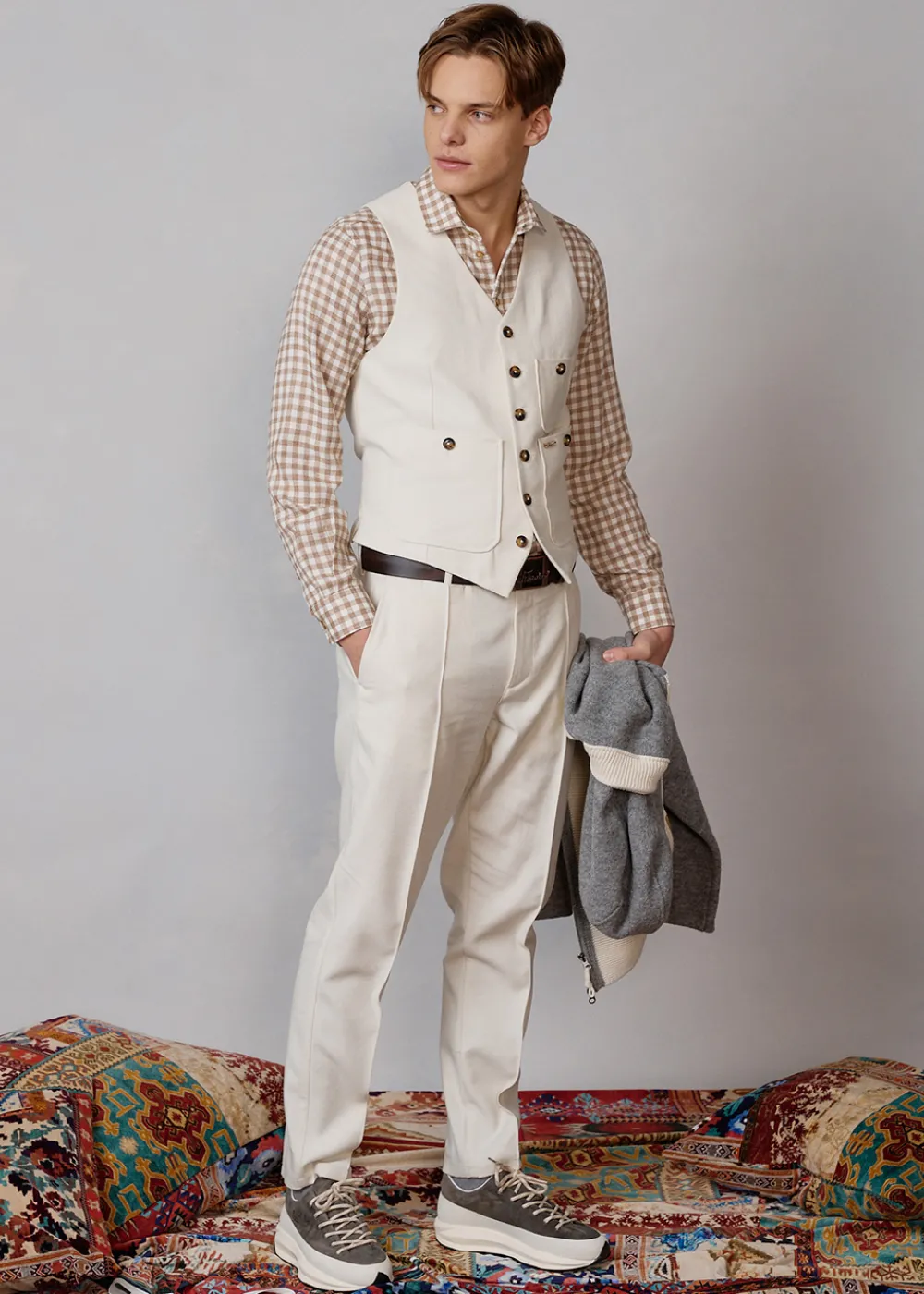 Herren Luis Trenker Twill-Weste Luseba