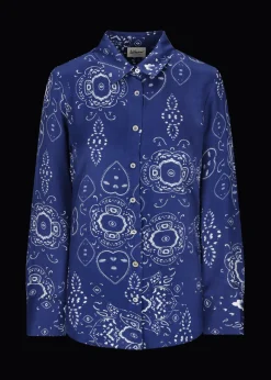 Damen Luis Trenker Viskosebluse Mit Bandana-Print Lubarbara