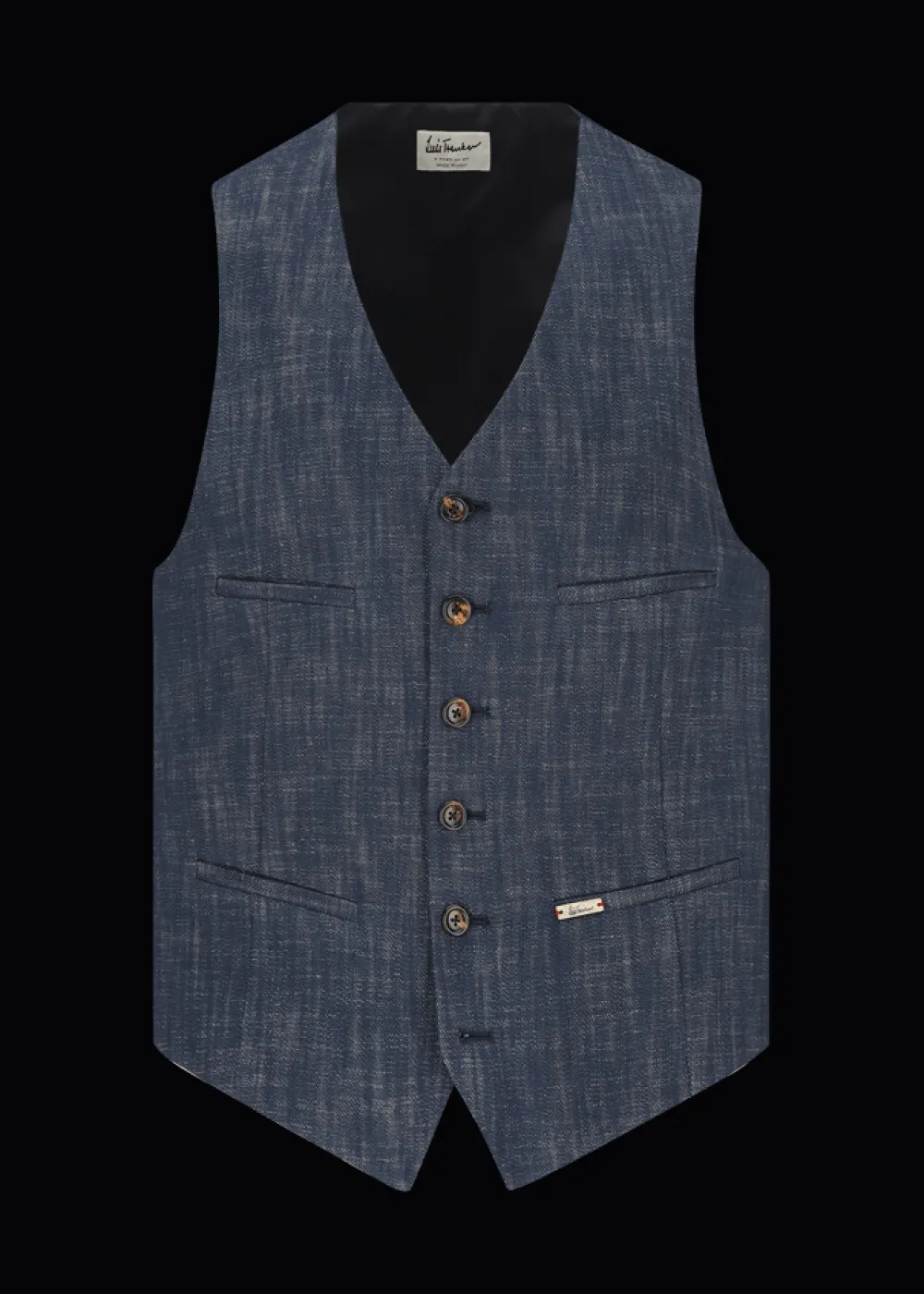 Herren Luis Trenker Weste Im Denim-Look Lusebastian