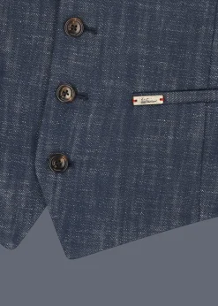 Herren Luis Trenker Weste Im Denim-Look Lusebastian